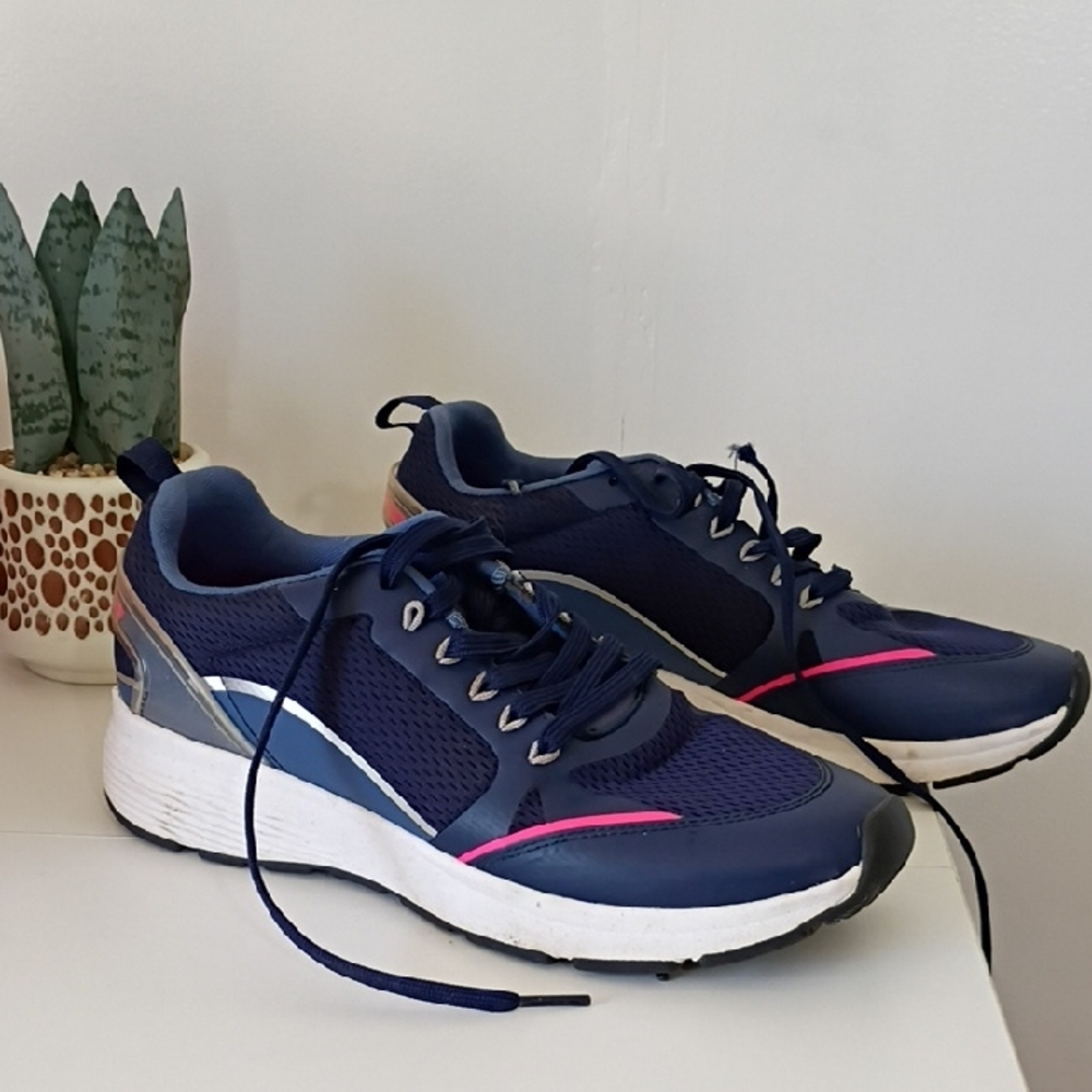 Easy Sprite Stylish Navy and Pink Women's Sneakers Size 8.5 Running Shoes